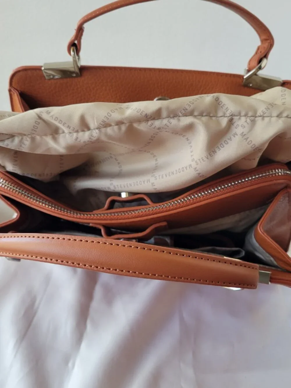 Like New Without Tags - Steve Madden BMATTEO 2 Satchel Bag in Nutshell Brown